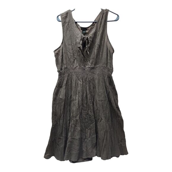 Eddie Bauer Women's Brown One Piece Cotton Dress‎ Swimsuit Cover Up Beach XL - Picture 1 of 8